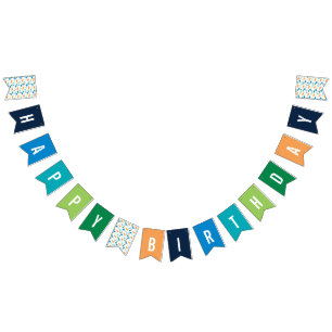 Banderines Banner de cumpleaños de Dinosaur Silhouette Preppy
