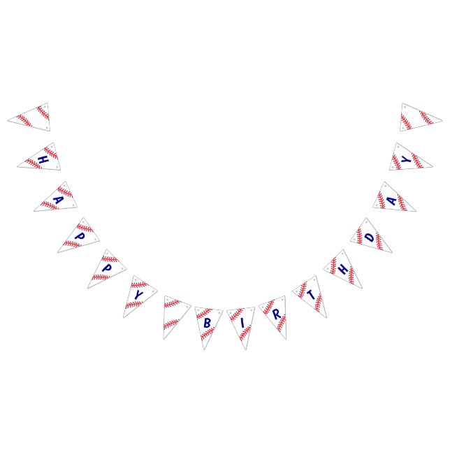 Banderines Banner de cumpleaños del béisbol (Todo)