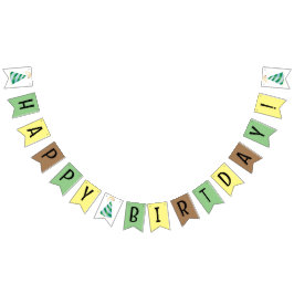 Banderines Banner de cumpleaños feliz