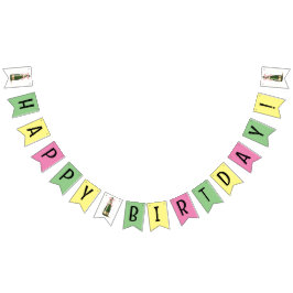 Banderines Banner de cumpleaños feliz