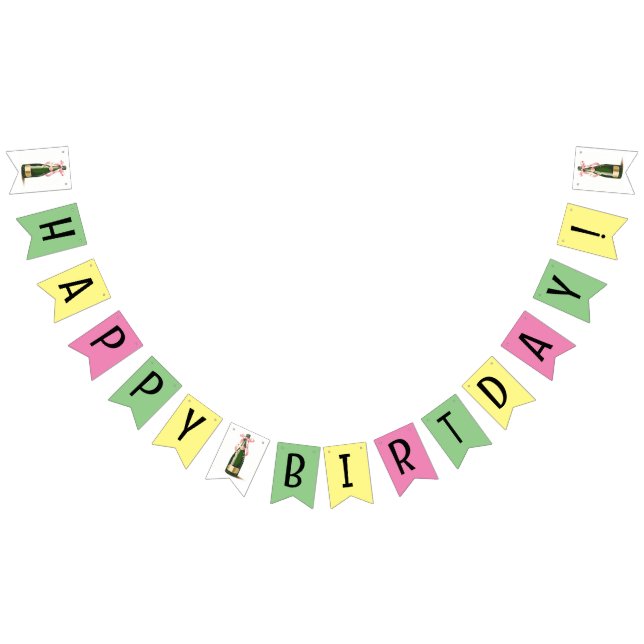 Banderines Banner de cumpleaños feliz (Todo)