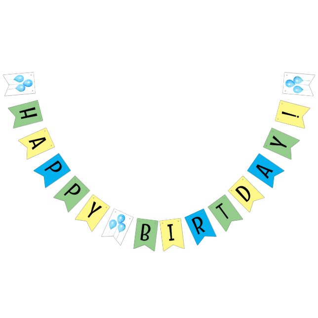 Banderines Banner de cumpleaños feliz (Todo)