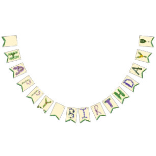 Banderines Banner de cumpleaños feliz de flor silvestre