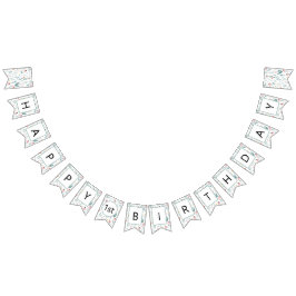 Banderines Banner de cumpleaños feliz de flor silvestre