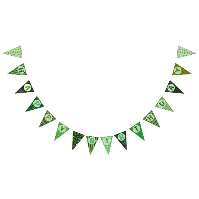 Banderines Banner de cumpleaños feliz de Irlanda (Todo)