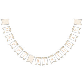 Banderines Banner de cumpleaños feliz de la flor de calabaza