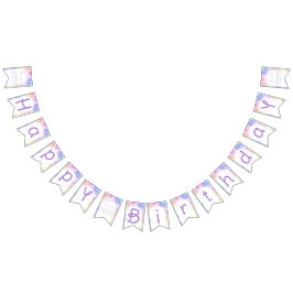 Banderines Banner de cumpleaños feliz de Nueve nubes - Pasado