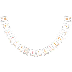 Banderines Banner de cumpleaños Little Sunshine Happy