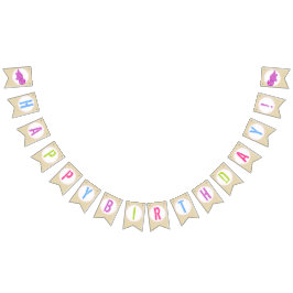 Banderines Banner de dinosaurio chica