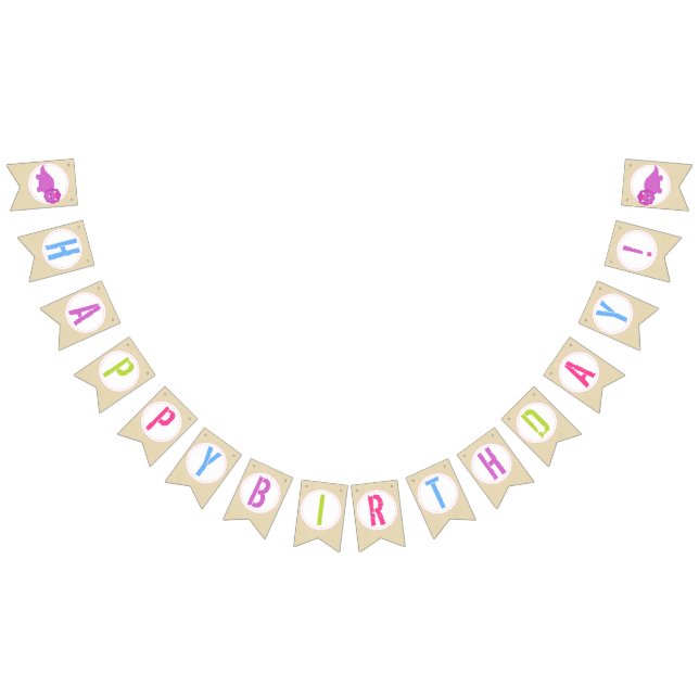 Banderines Banner de dinosaurio chica (Todo)