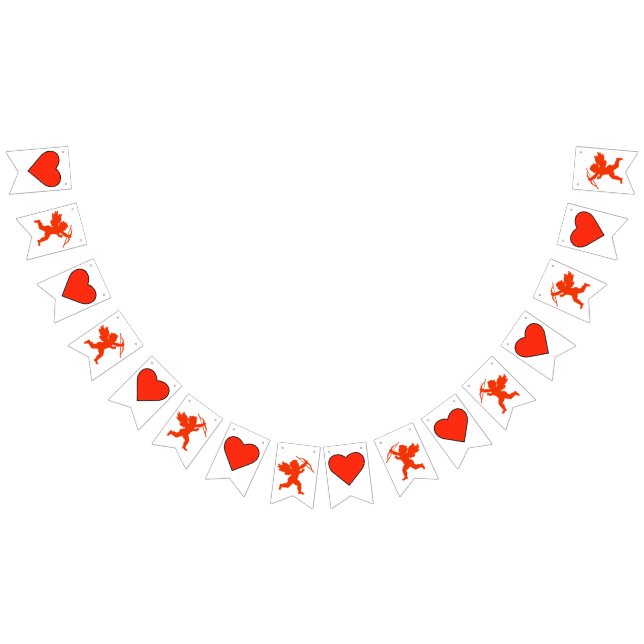 Banderines Banner de El día de San Valentín cupido y corazón (Todo)