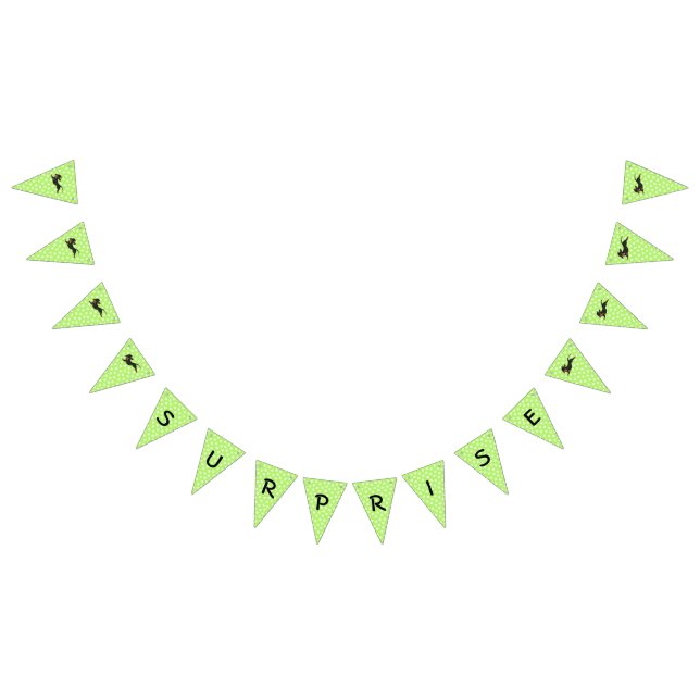 Banderines Banner de Fiesta de Bunting Lime Green Dachshund (Todo)