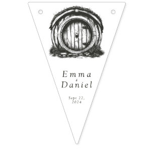 Banderines Banner de Hobbiton Haven bunting