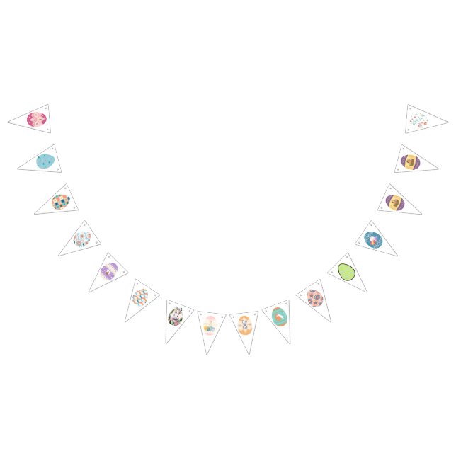 Banderines Banner de huevo de Fiesta de Pascua (Todo)