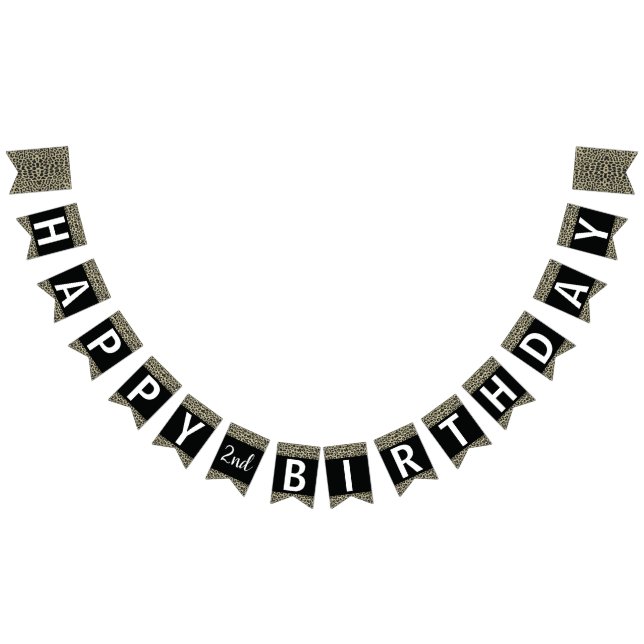 Banderines Banner de impresión de leopardo, Personalizable (Todo)