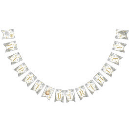 Banderines Banner de la agrupación Gold Happy Birthday Winter