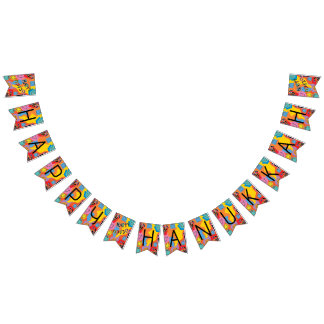 Banderines Banner de la cola de hanukkah Swallowtail bailando