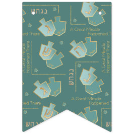 Banderines Banner de la cola de hanukkah Swallowtail Turquois