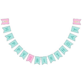 Banderines Banner de la fiesta de cumpleaños de Cute Llama