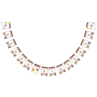 Banderines Banner de la fiesta de cumpleaños del Fiesta Donut