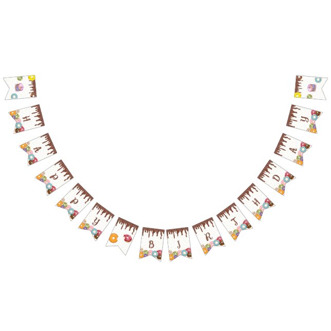 Banderines Banner de la fiesta de cumpleaños del Fiesta Donut (Todo)