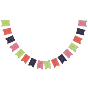 Banderines Banner de la litera de Skeleton Dance Halloween