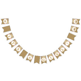 Banderines Banner de oro rosado es un Baby Shower Chica