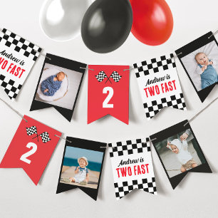 Banderines Banner de paquete de cumpleaños de dos chicos rápi