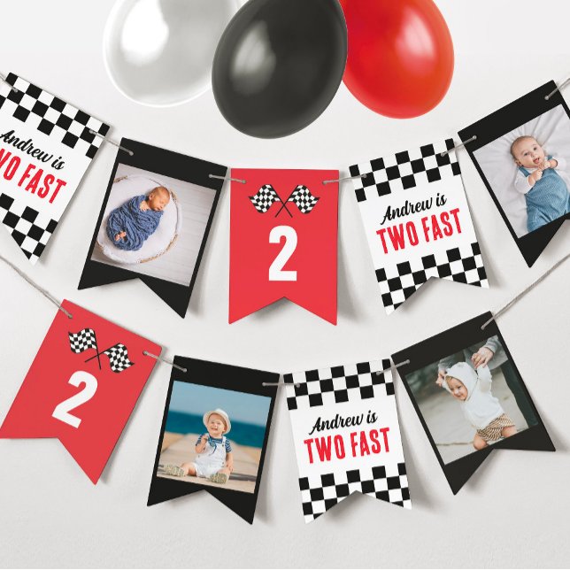 Banderines Banner de paquete de cumpleaños de dos chicos rápi (Subido por el creador)