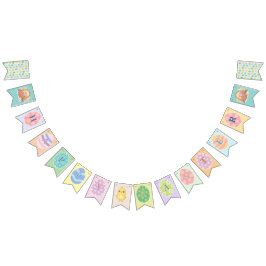 Banderines Banner de paquete de pascua feliz