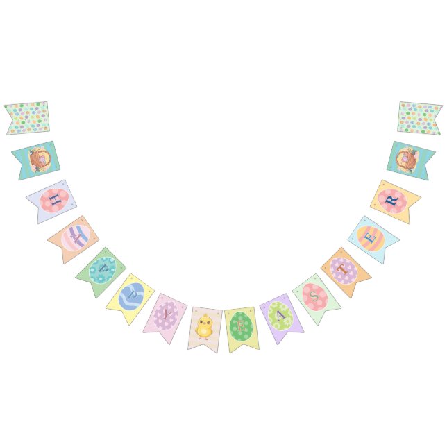 Banderines Banner de paquete de pascua feliz (Todo)
