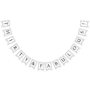 Banderines Banner de Treinta Años Treinta y Fabuloso Bunting