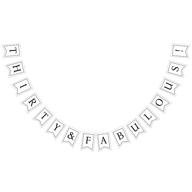 Banderines Banner de Treinta Años Treinta y Fabuloso Bunting (Todo)