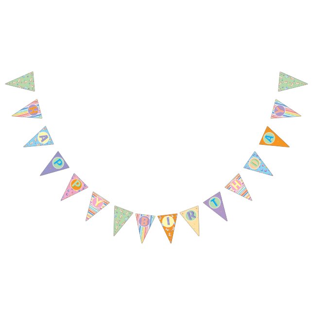 Banderines Banner de Unicorn Happy Birthday (Todo)