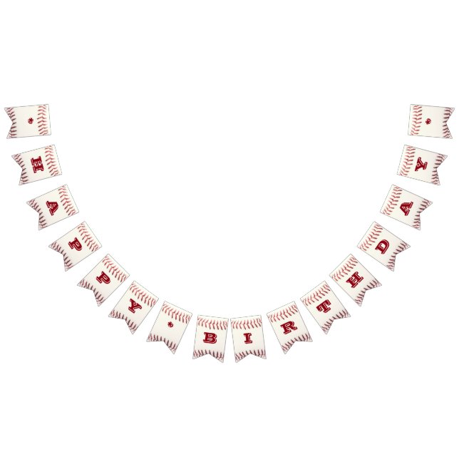 Banderines Banner del Personalizado Rojo de Béisbol (Todo)