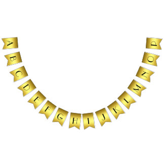 Banderines Banner dorado elegante y personalizado