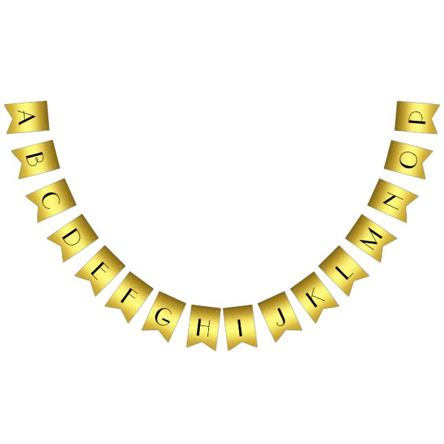 Banderines Banner dorado elegante y personalizado (Todo)