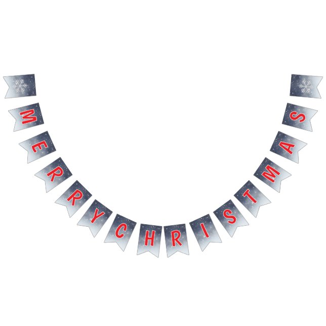 Banderines Banner editable de Navidades blancos (Todo)