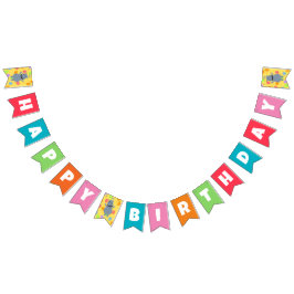 Banderines Banner Feliz de Hippo Bunting