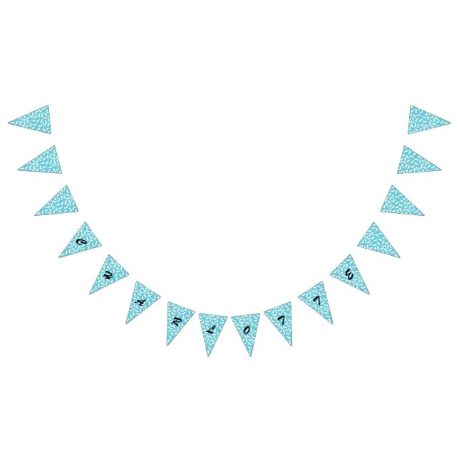 Banderines Banner Fiesta de Bunting Dachshund azul y blanco (Todo)