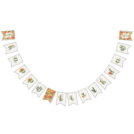 Banderines Banner floral 18 de feliz cumpleaños