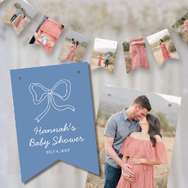 Banderines Banner fotográfico Baby Shower personalizado de Bl