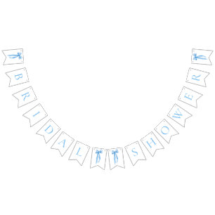 Banderines Banner moderno de repostería azul turquesa con duc