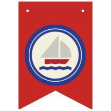 Banner Náutico Rojo, Blanco y Azul