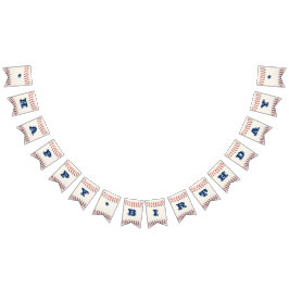 Banderines Banner Personalizado azul de béisbol