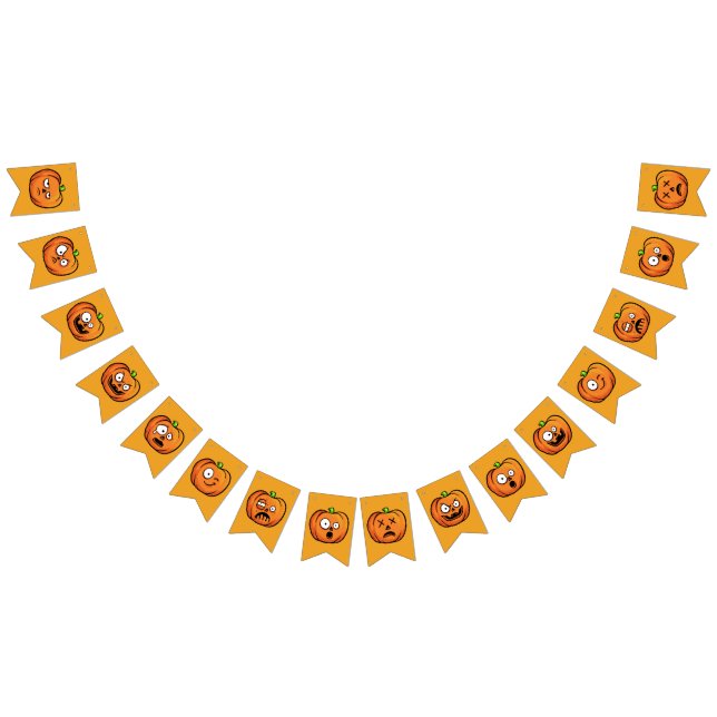 Banderines Banner rebotante de calabazas de Halloween (Todo)