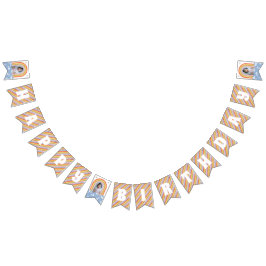 Banderines Banner retro de Bunting Rainbow & Daisies