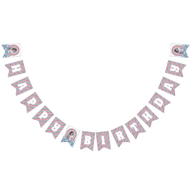 Banderines Banner retro de Bunting Rainbow & Daisies (Todo)