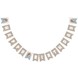 Banderines Banner retro de Bunting Rainbow & Daisies