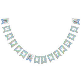 Banderines Banner retro de Bunting Rainbow & Daisies